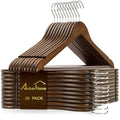 30-Pack Solid Wood Clothes Hangers — source main