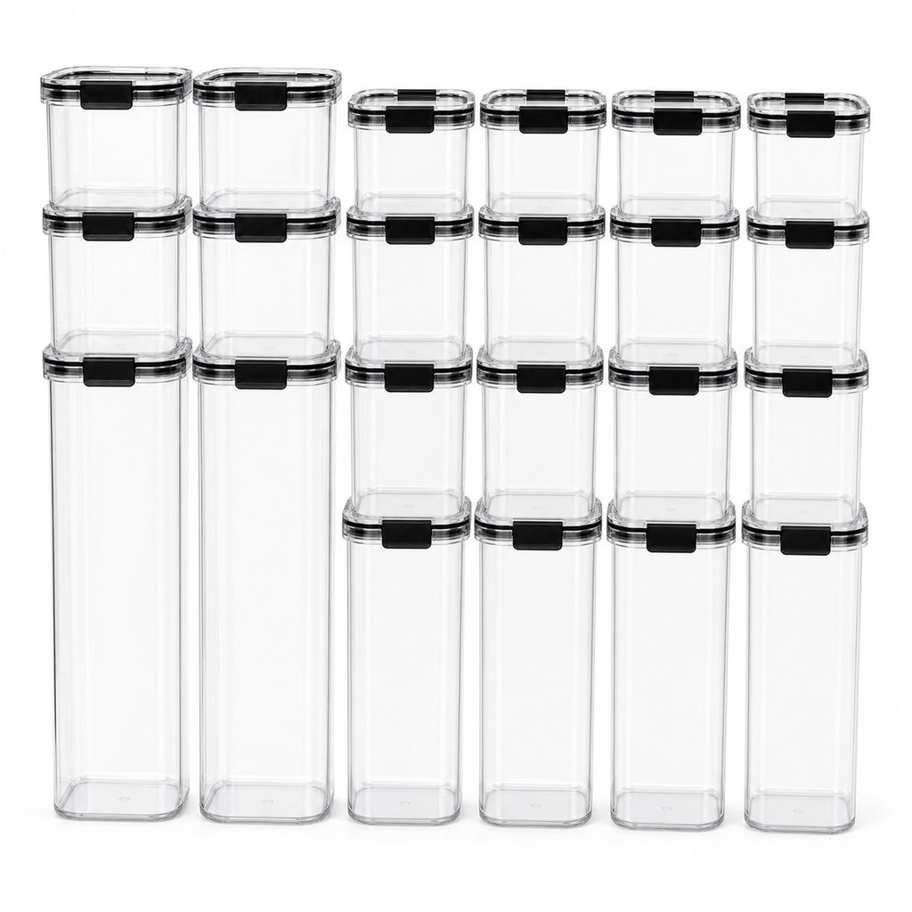 24-Piece Airtight Pantry Container Set — white main