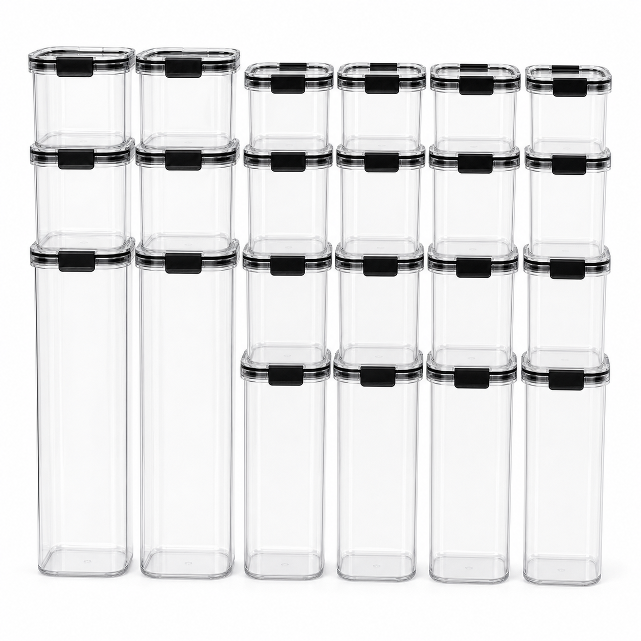 24-Piece Airtight Pantry Container Set — white main