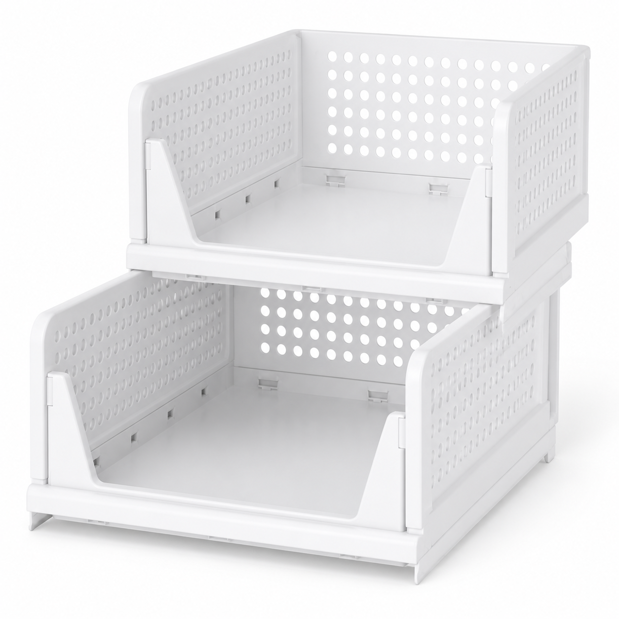 5-Pack Foldable Stackable Closet Baskets — detail