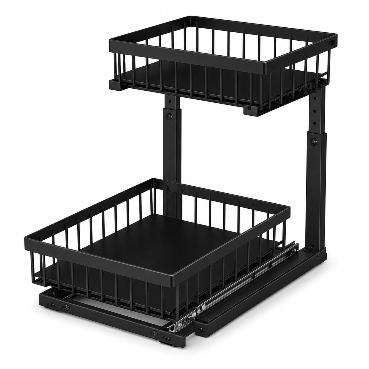 2-Pack Adjustable Under-Sink Pull-Out Organizers — detail
