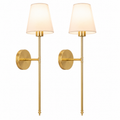 NIORSUN 2-Pack Rechargeable Gold Wall Sconces — white main