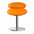 Dimmable Orange Glass Mushroom Table Lamp — white main