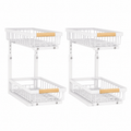 2-Pack Adjustable Under-Sink Sliding Organizers — white main