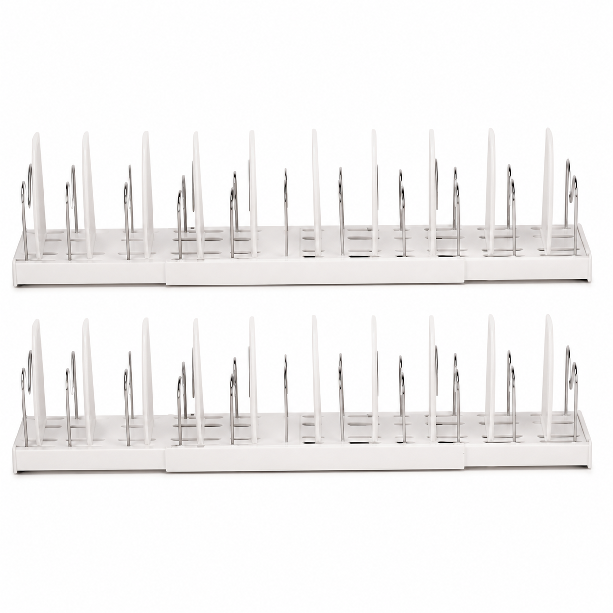 2-Pack Expandable Pan and Lid Organizers — white main