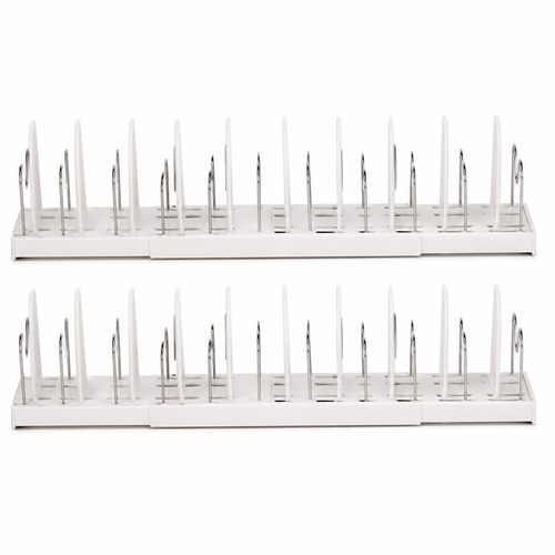 2-Pack Expandable Pan and Lid Organizers — white main